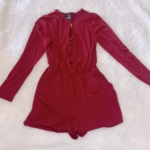 M Burgundy Rue 21 Romper